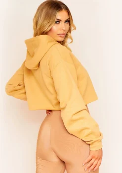 Aaliyah Gold Cropped Hoody^Missy Empire Shop