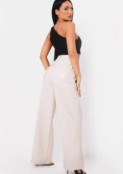 Adalyn Black One Shoulder Ruched Crop Top^Missy Empire Online