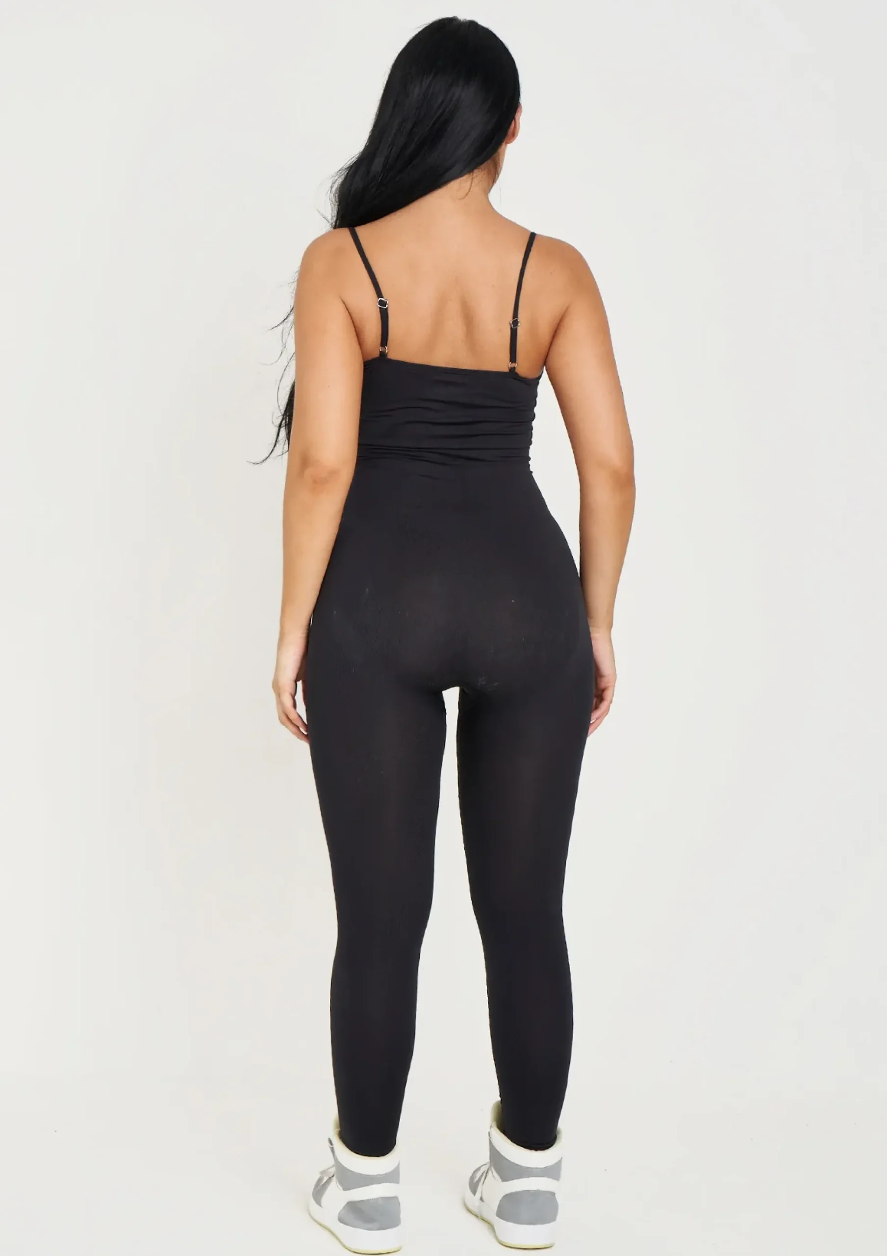 Fashion Adele Black Seamless Strappy All In One Jumpsuit Women Seamless & Shapewear