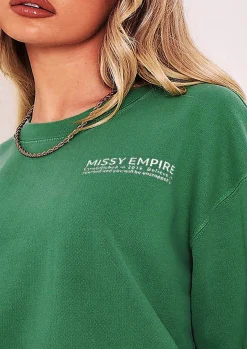 Hot Alesha Green Text Oversized Sweatshirt Women Tracksuits