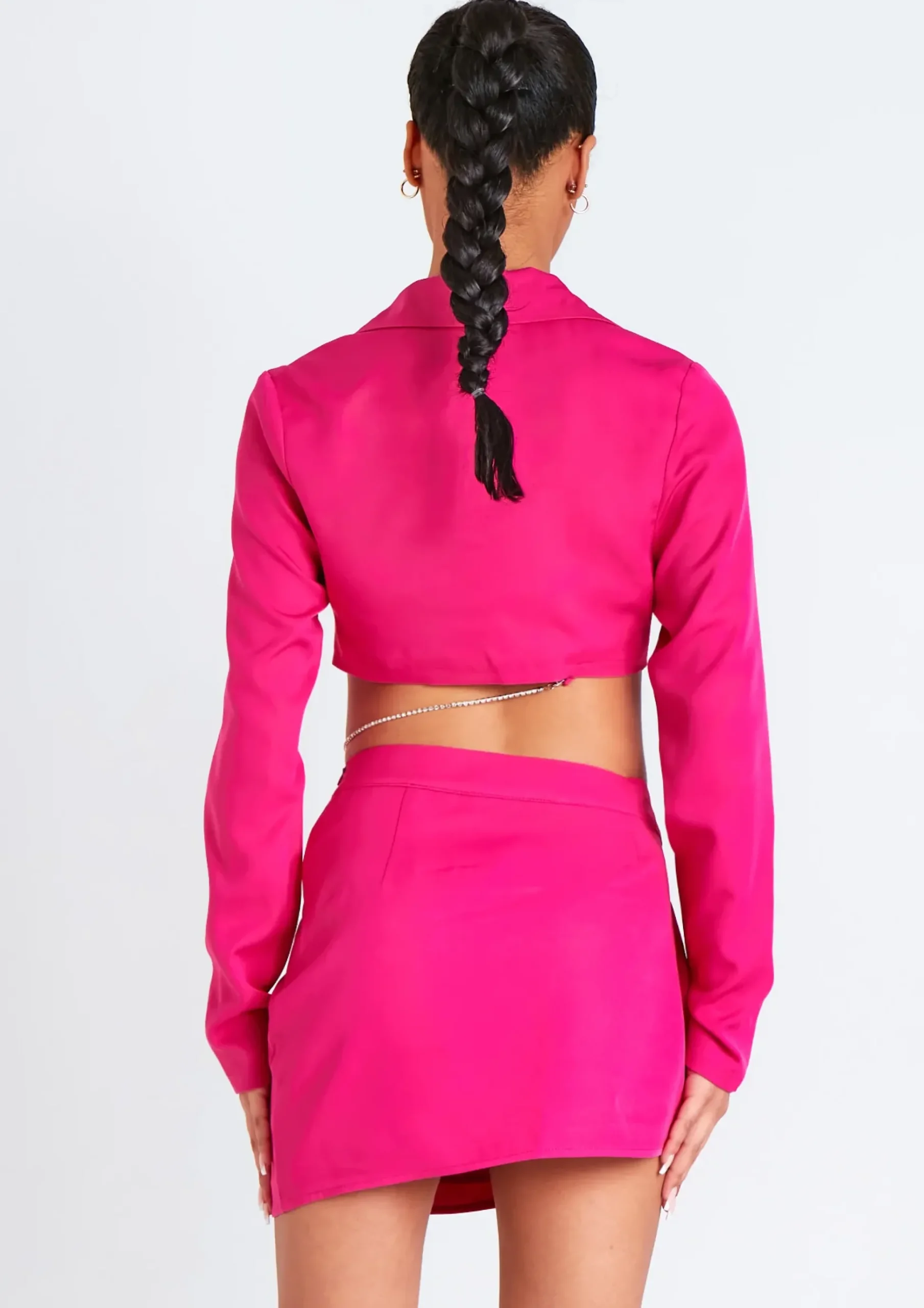 Alice Pink Cropped Blazer Co-Ord^Missy Empire Sale