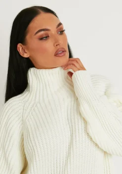 Online Amie Cream Chunky Knit Jumper Dress Women Dresses