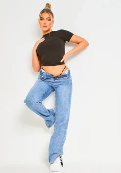 Amira Black Premium Sculpt Tee^Missy Empire Cheap