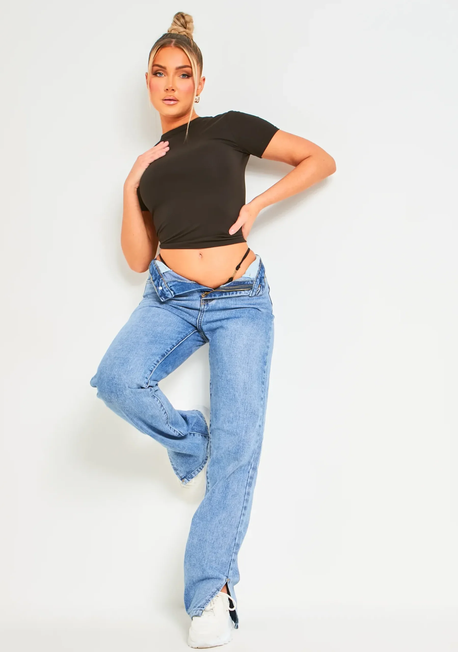 Amira Black Premium Sculpt Tee^Missy Empire Cheap