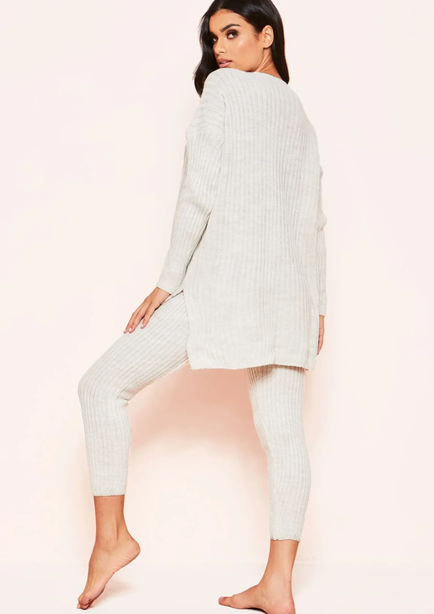 Online Anya Beige Knit Jumper Loungewear Set Women Loungewear