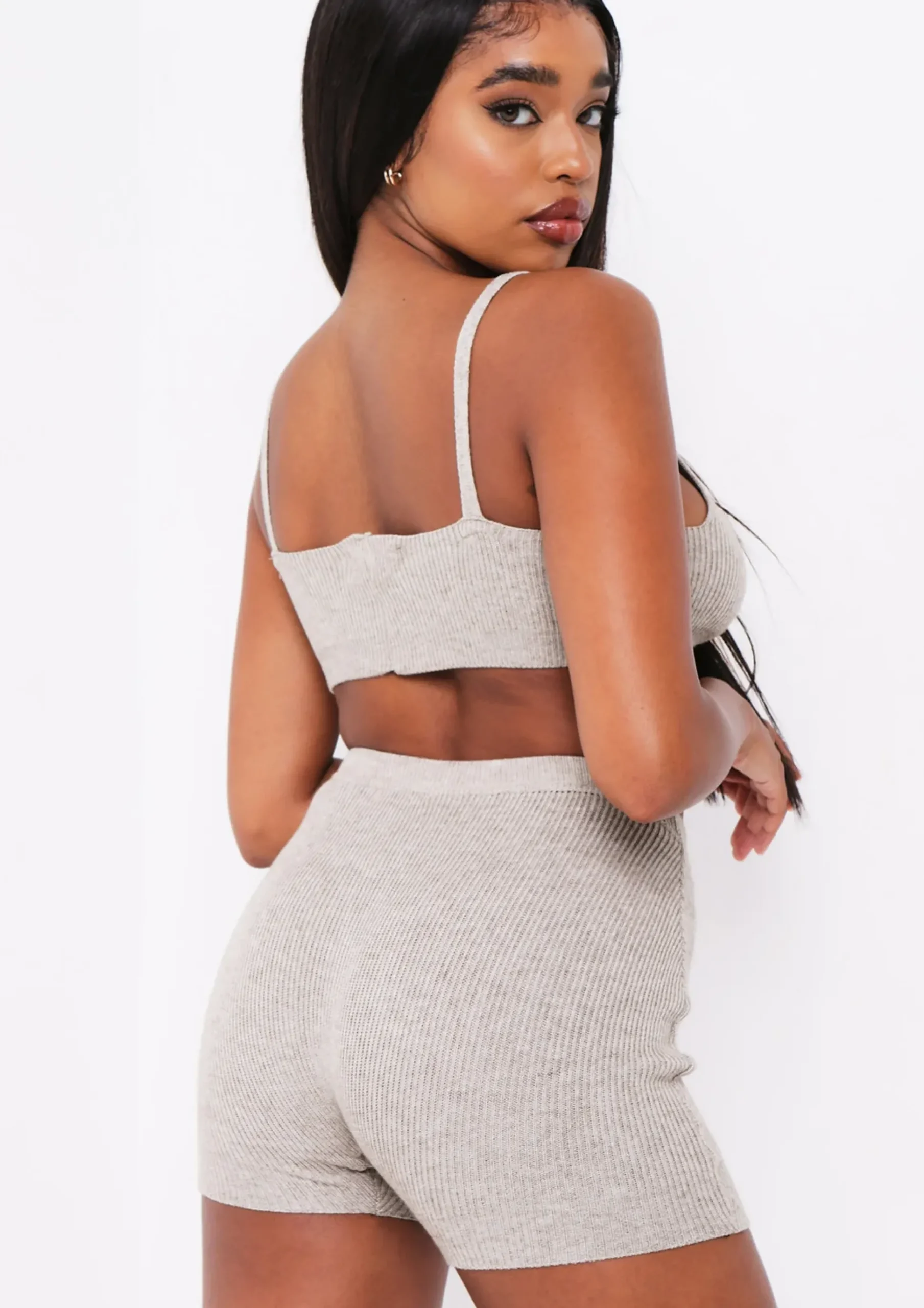 Online Arden Oat Knit Ribbed Shorts Women Shorts