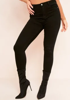 Arna Denim 5 Pocket Black Wash Skinny Jeans^Missy Empire Cheap