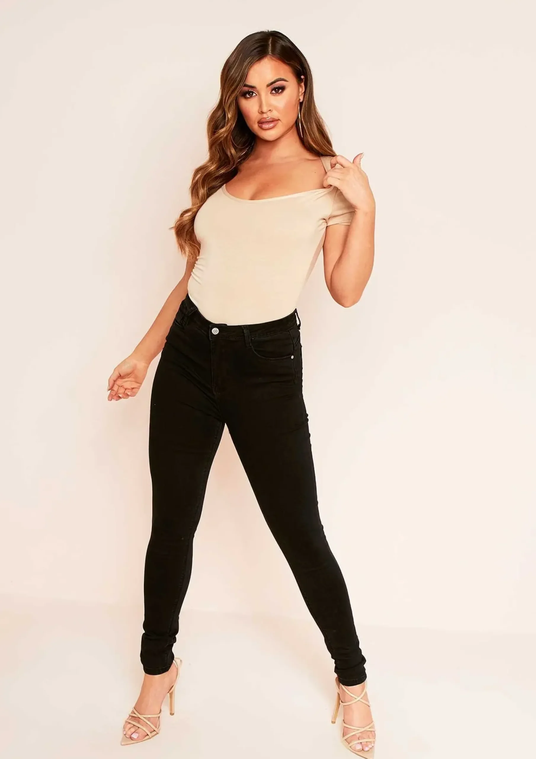 Arna Denim 5 Pocket Black Wash Skinny Jeans^Missy Empire Cheap