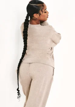 Outlet Ashley Beige Washed Oversized Sweatshirt Women Loungewear