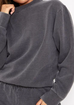Store Ashley Charcoal Washed Oversized Sweatshirt Women Loungewear
