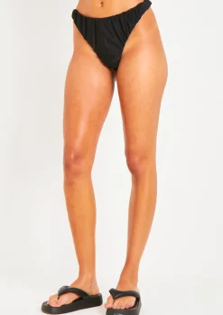 Aston Black Ruched Bikini Thong^Missy Empire Clearance
