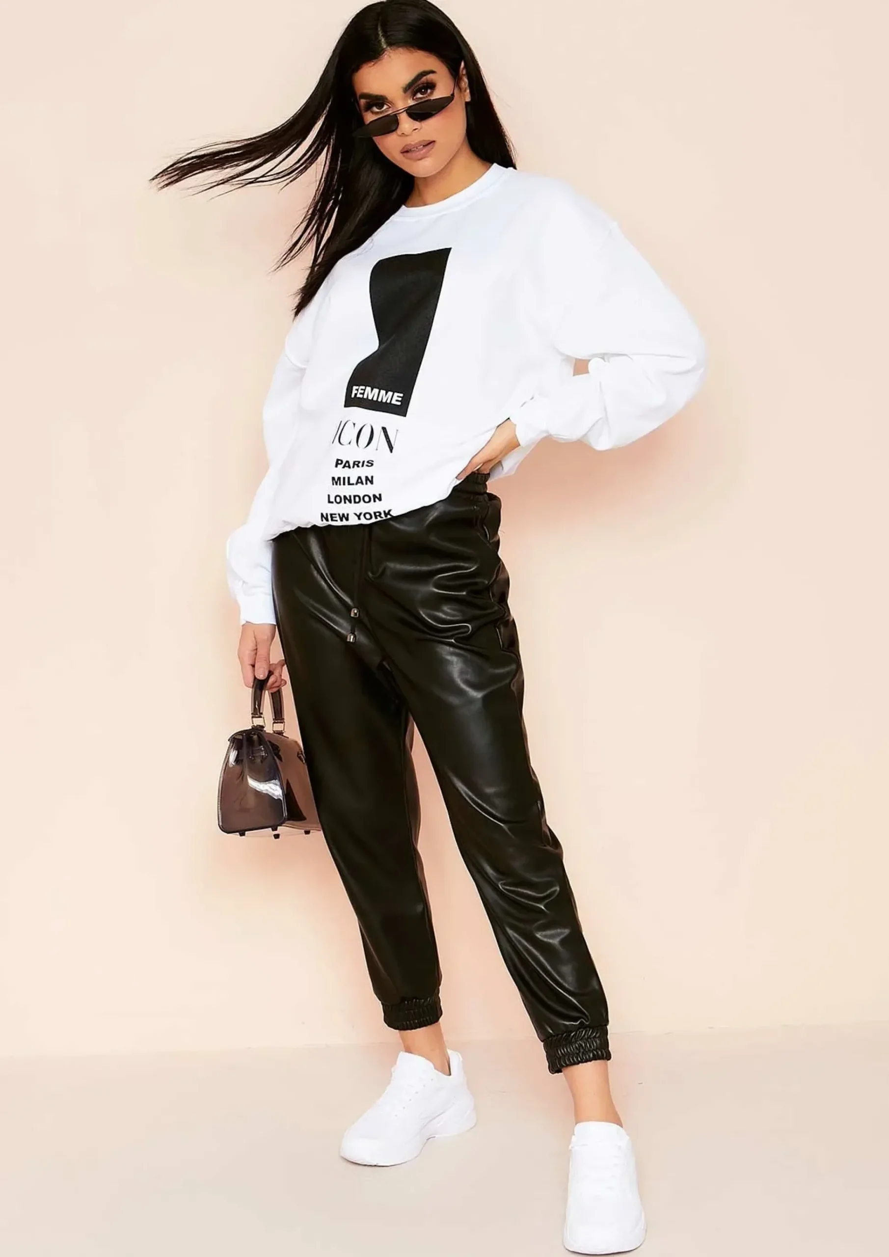 Best Sale Austyn White Slogan Femme Icon Oversized Sweatshirt Women Loungewear