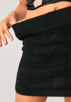 Aviana Black Fluffy Micro Mini Skirt^Missy Empire Store