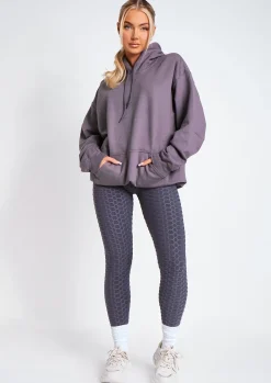 Flash Sale Ayvia Grey Premium Waffle Active Ruched Bum Leggings Women Leggings