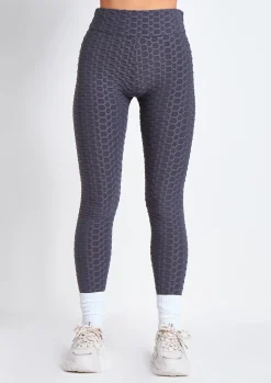 Flash Sale Ayvia Grey Premium Waffle Active Ruched Bum Leggings Women Leggings