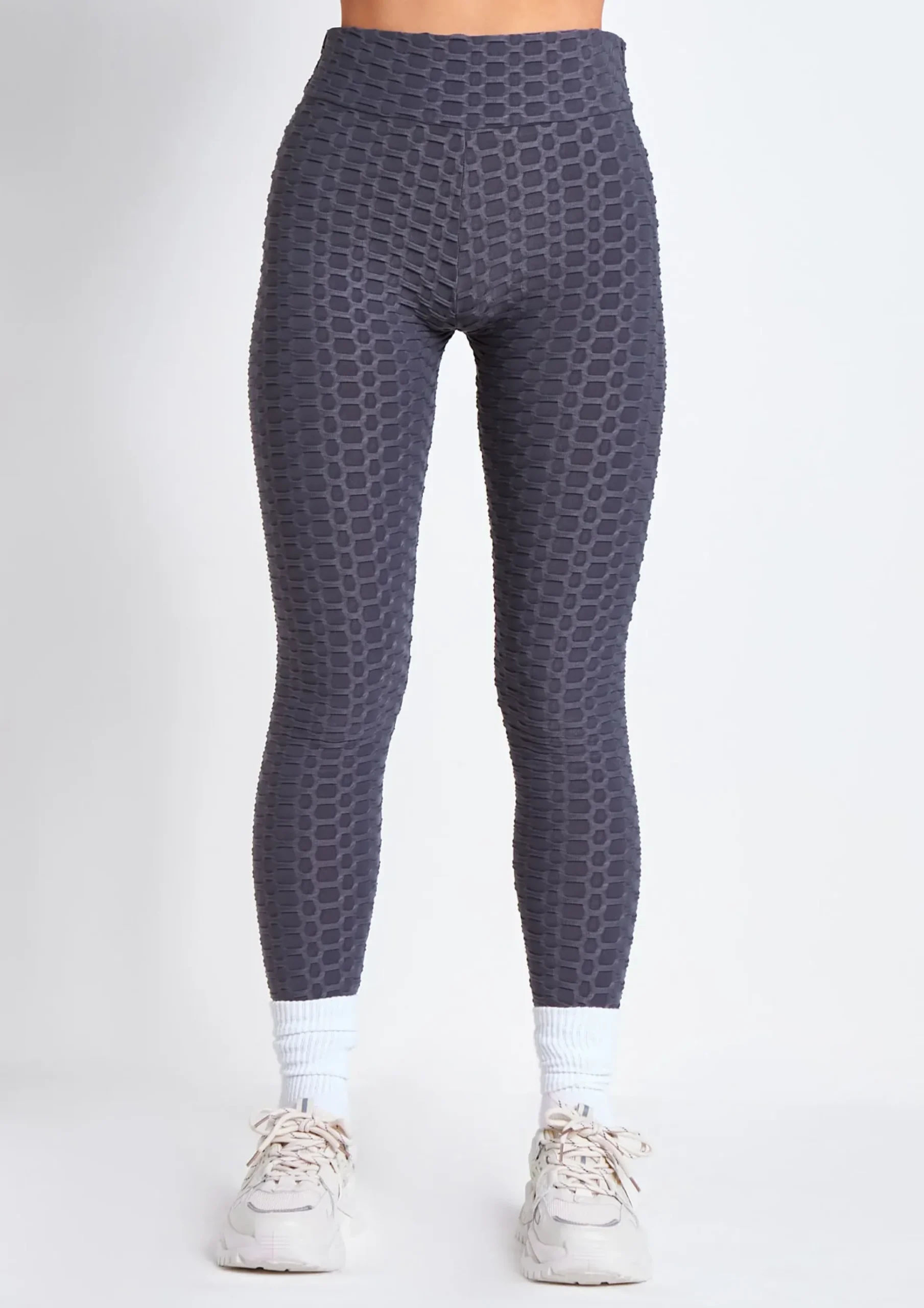 Flash Sale Ayvia Grey Premium Waffle Active Ruched Bum Leggings Women Leggings