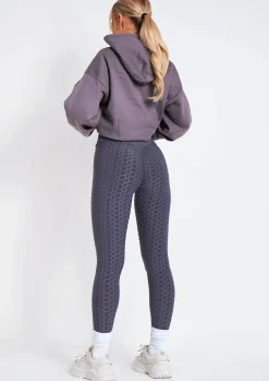 Flash Sale Ayvia Grey Premium Waffle Active Ruched Bum Leggings Women Leggings
