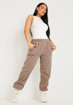 Best Blake Mocha Washed Casual Joggers Women Tracksuits