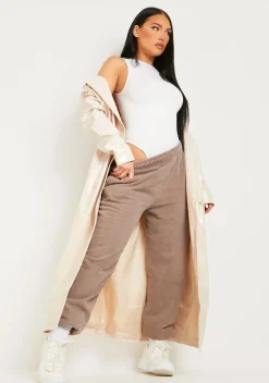 Best Blake Mocha Washed Casual Joggers Women Tracksuits