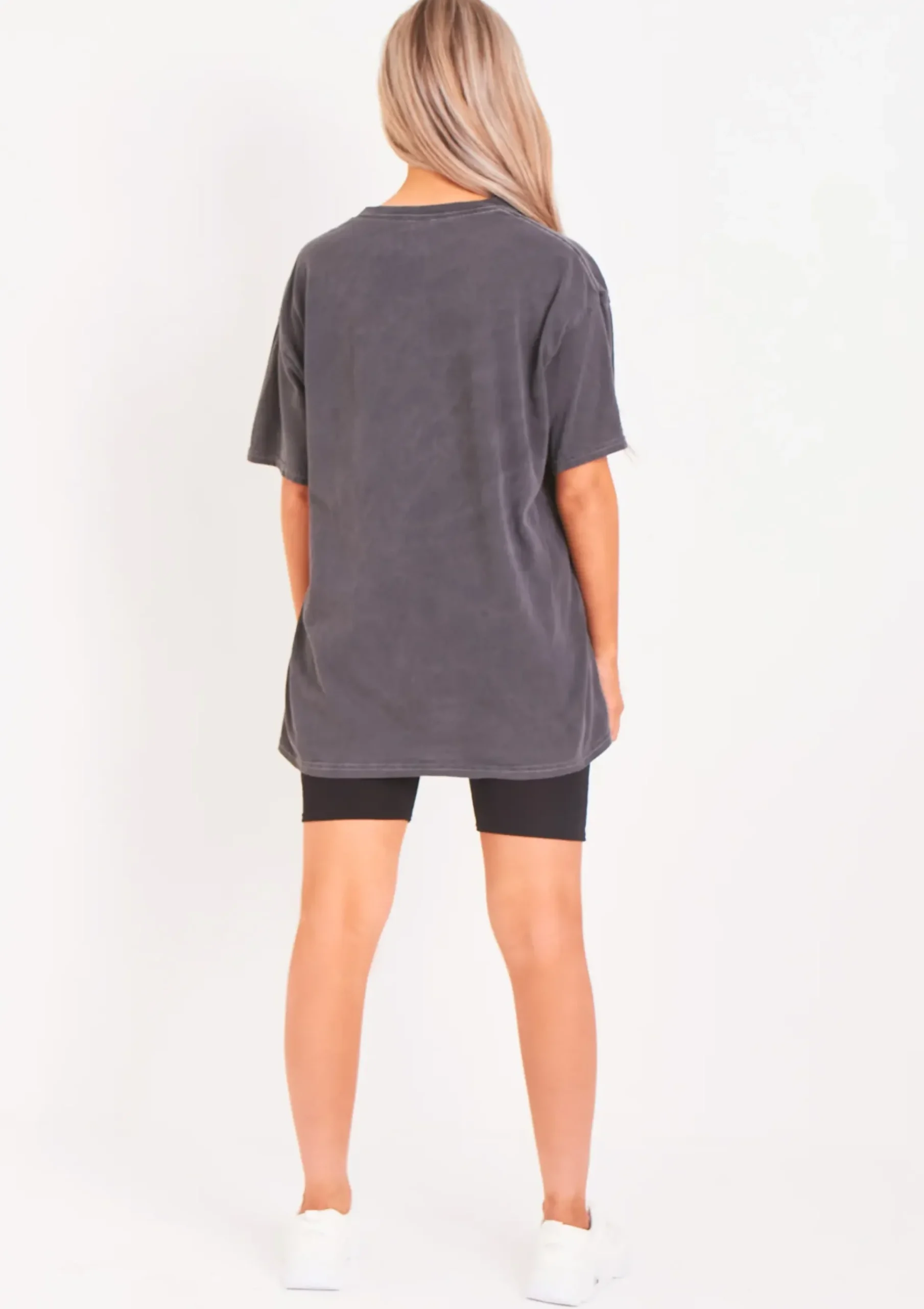 Blakely Acdc Washed Black Oversized Graphic T-Shirt^Missy Empire Clearance