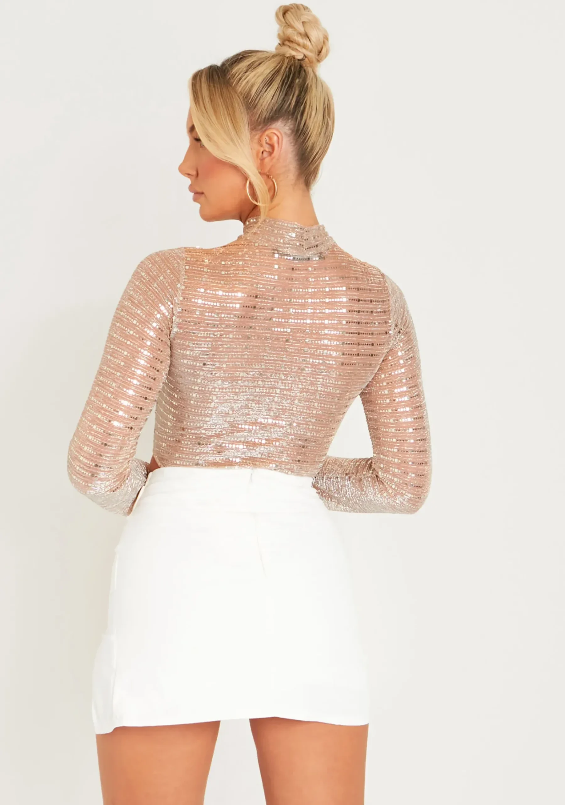 Brittany White Mini Skirt With Split^Missy Empire Shop