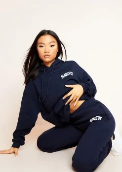Brooklyn Navy 'Athletic' Slogan Casual Joggers^Missy Empire Store