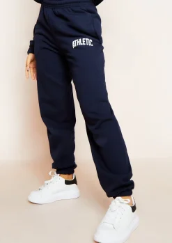 Brooklyn Navy 'Athletic' Slogan Casual Joggers^Missy Empire Store