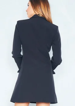 Discount Carly Black Tuxedo Mini Dress Women Dresses