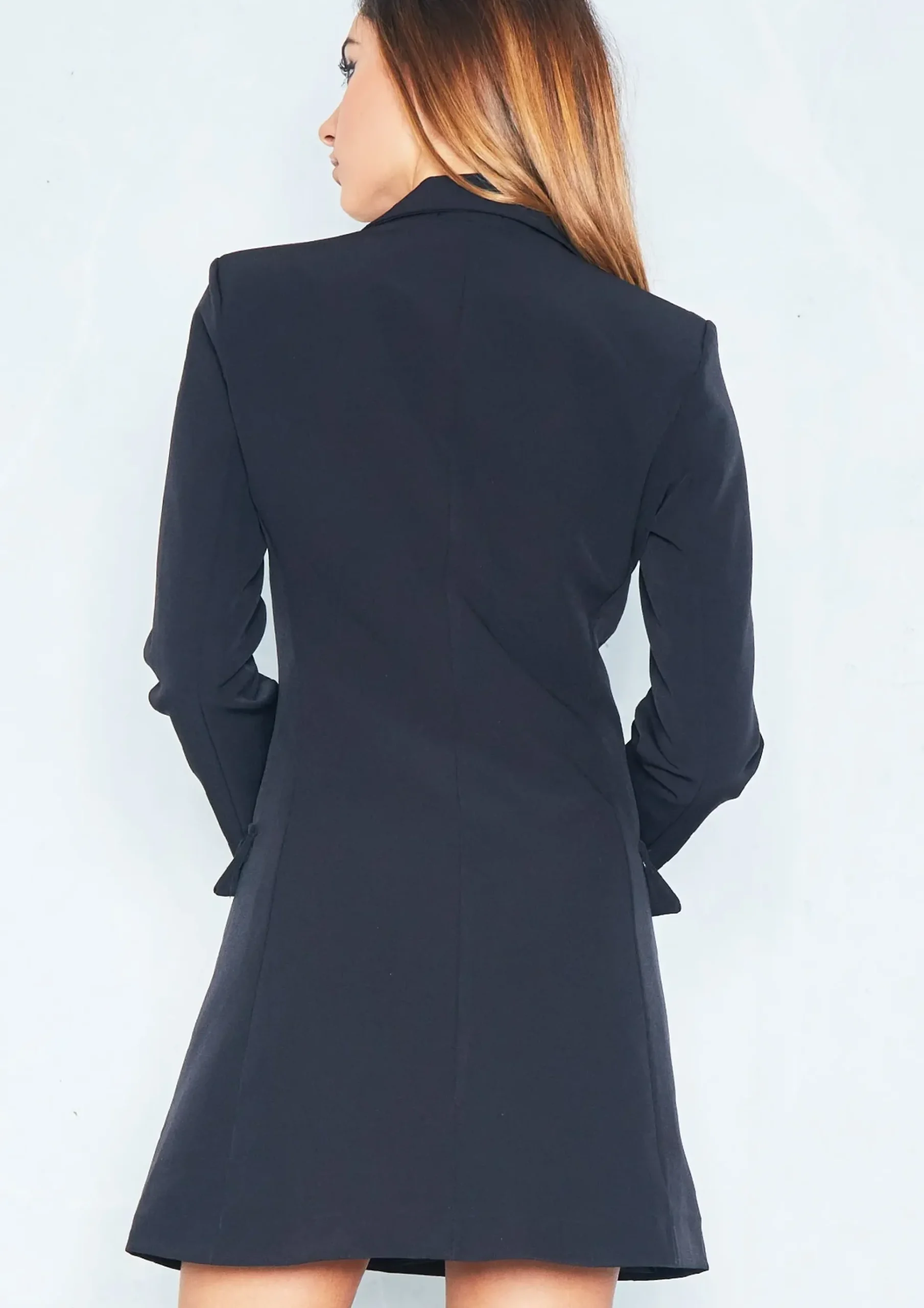 Discount Carly Black Tuxedo Mini Dress Women Dresses
