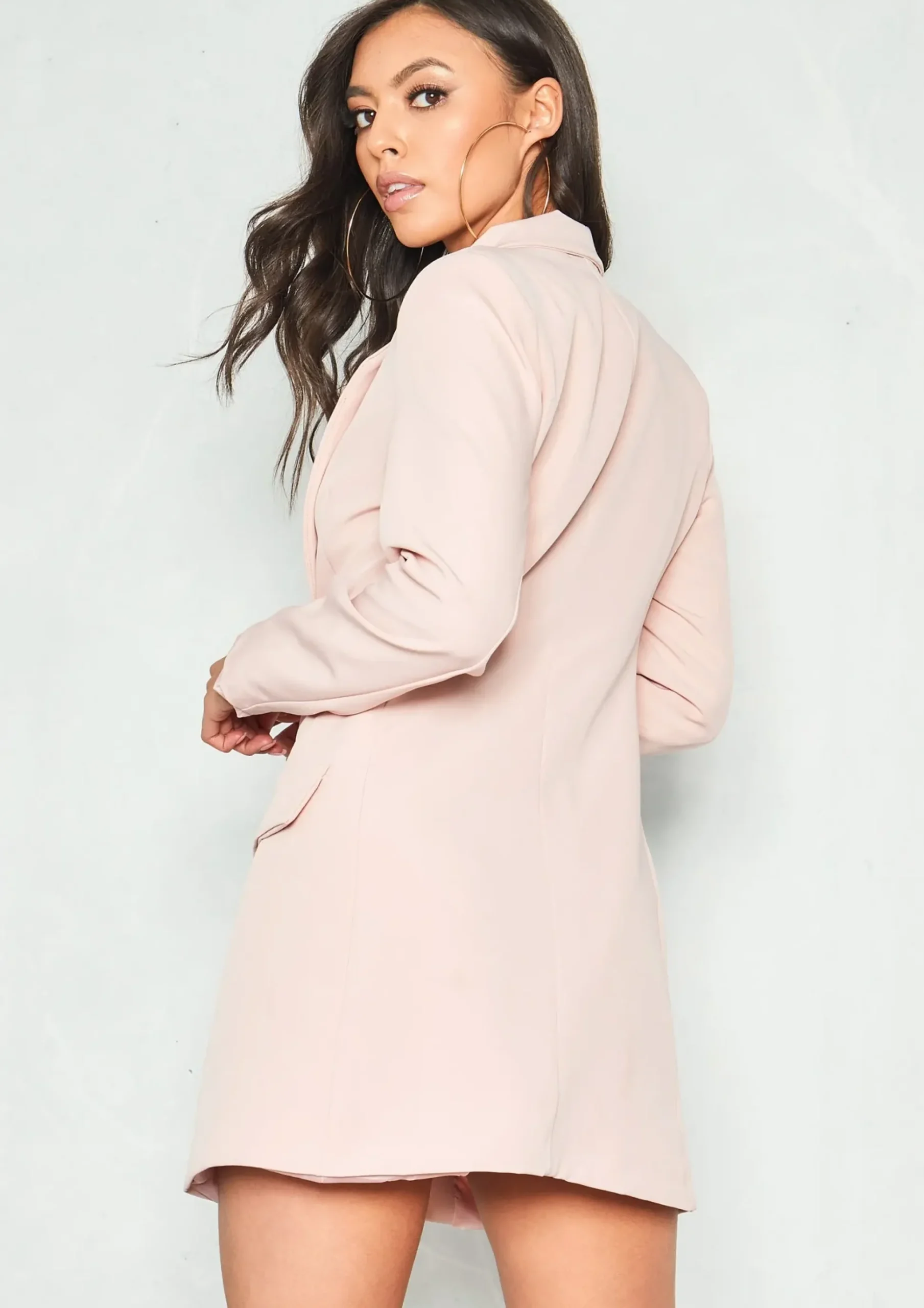 Store Carly Pink Tuxedo Mini Dress Women Dresses