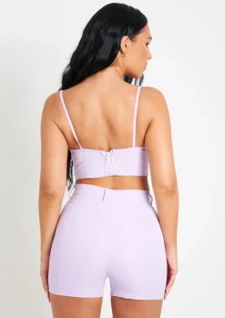 Carmen Lilac Tailored Bralet^Missy Empire Fashion