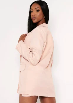 Casey Nude Double Breasted Oversized Blazer^Missy Empire Discount