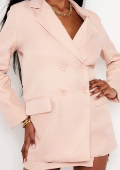 Casey Nude Double Breasted Oversized Blazer^Missy Empire Discount