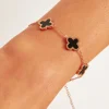 Flash Sale Cassia Black Flower Detail Bracelet Women Bracelets