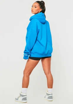 Charlotte Blue Missy Sport Oversized Hoodie^Missy Empire Cheap