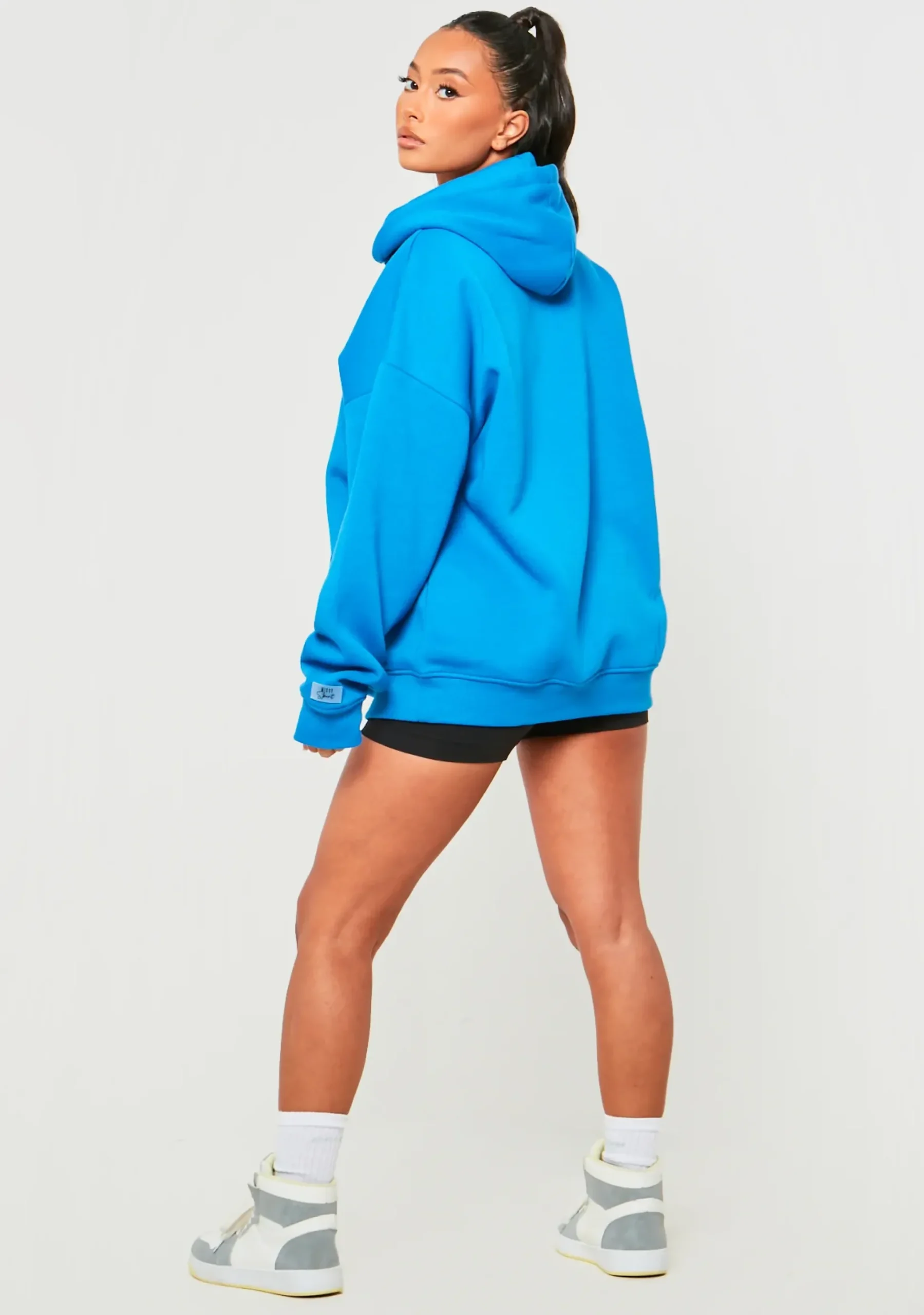 Charlotte Blue Missy Sport Oversized Hoodie^Missy Empire Cheap