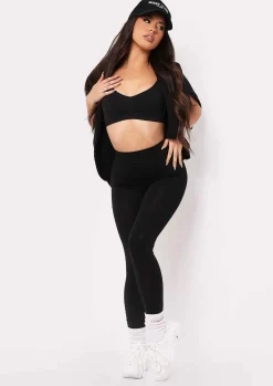 Ciara Black Seamless Shapewear Strappy Bralet^Missy Empire Outlet