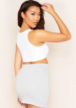 Cici White Ruched Front Bralet^Missy Empire Sale