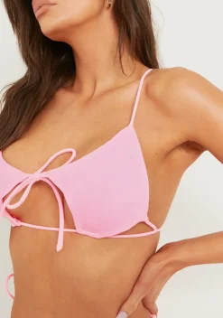 Cindy Pink Multi Strap Bikini Top^Missy Empire New