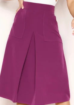 Claire Purple Midi Skirt^Missy Empire Online