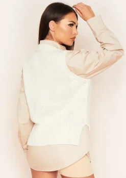 Claire Stone Thick Knitted Vest Top^Missy Empire Sale