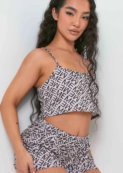 Cheap Clara Beige Print Pyjama Set Women Nightwear