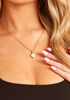 Sale Cora Gold Reversible Flower Detail Necklace Women Necklaces