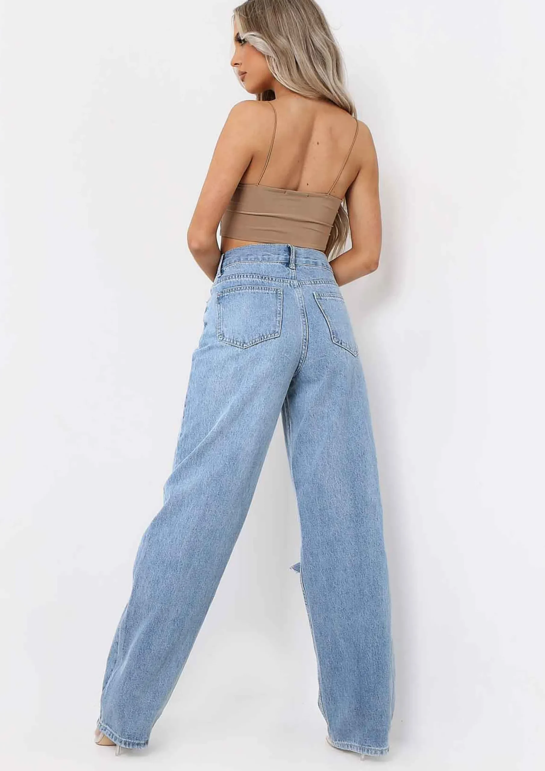 Corazon Camel Basic Round Scoop Neck Strappy Bralet^Missy Empire Shop