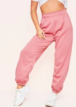 Sale Davina Pink Basic Cuffed Joggers Women Loungewear