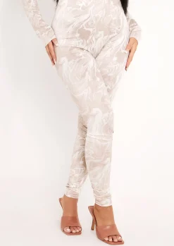 Outlet Dua Stone Print High Waisted Leggings Women Leggings
