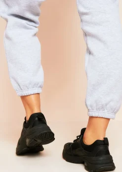 Outlet Durru Black Chunky Trainers Women Trainers