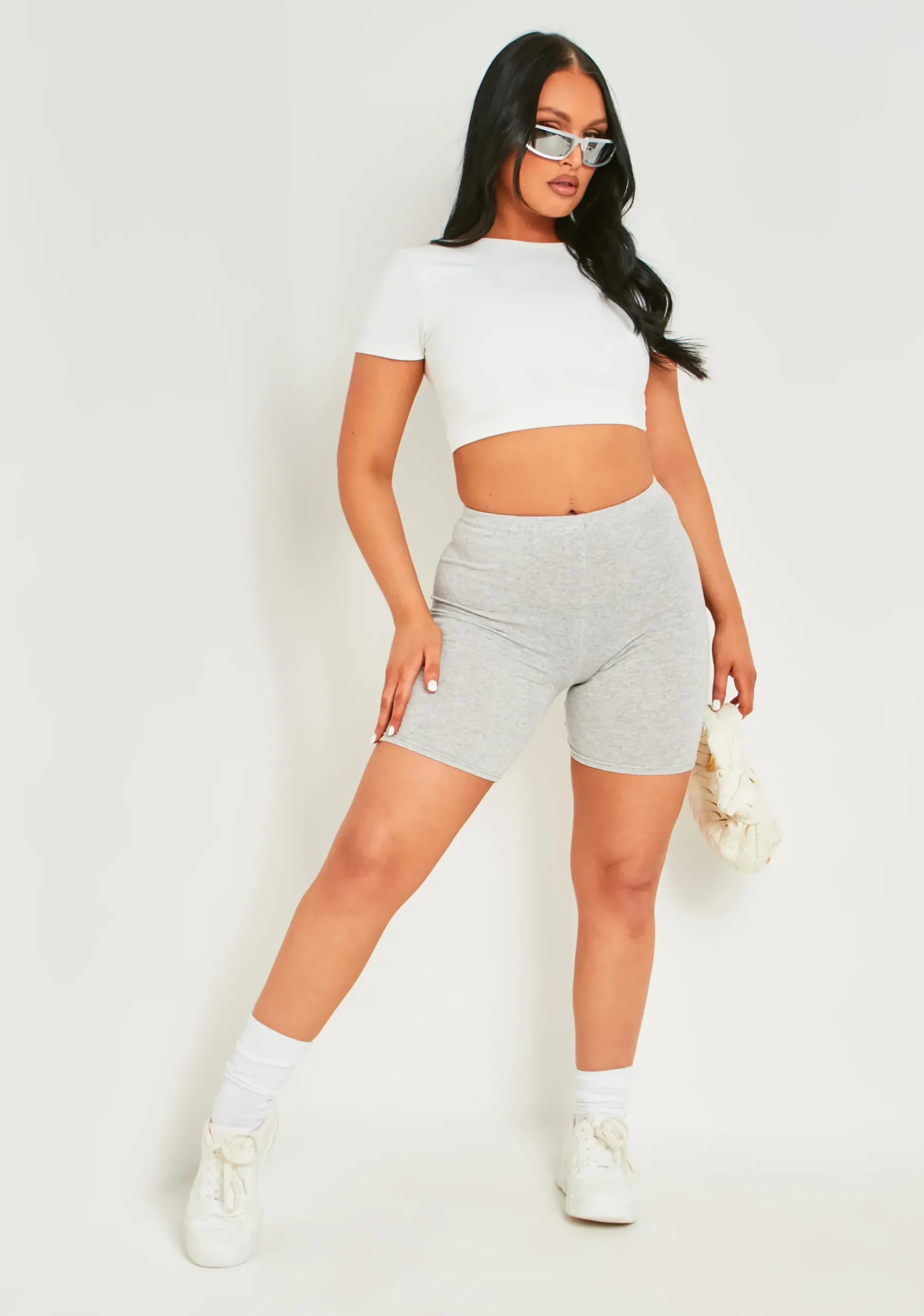 Elle White Premium Sculpt Backless Crop Top^Missy Empire Flash Sale