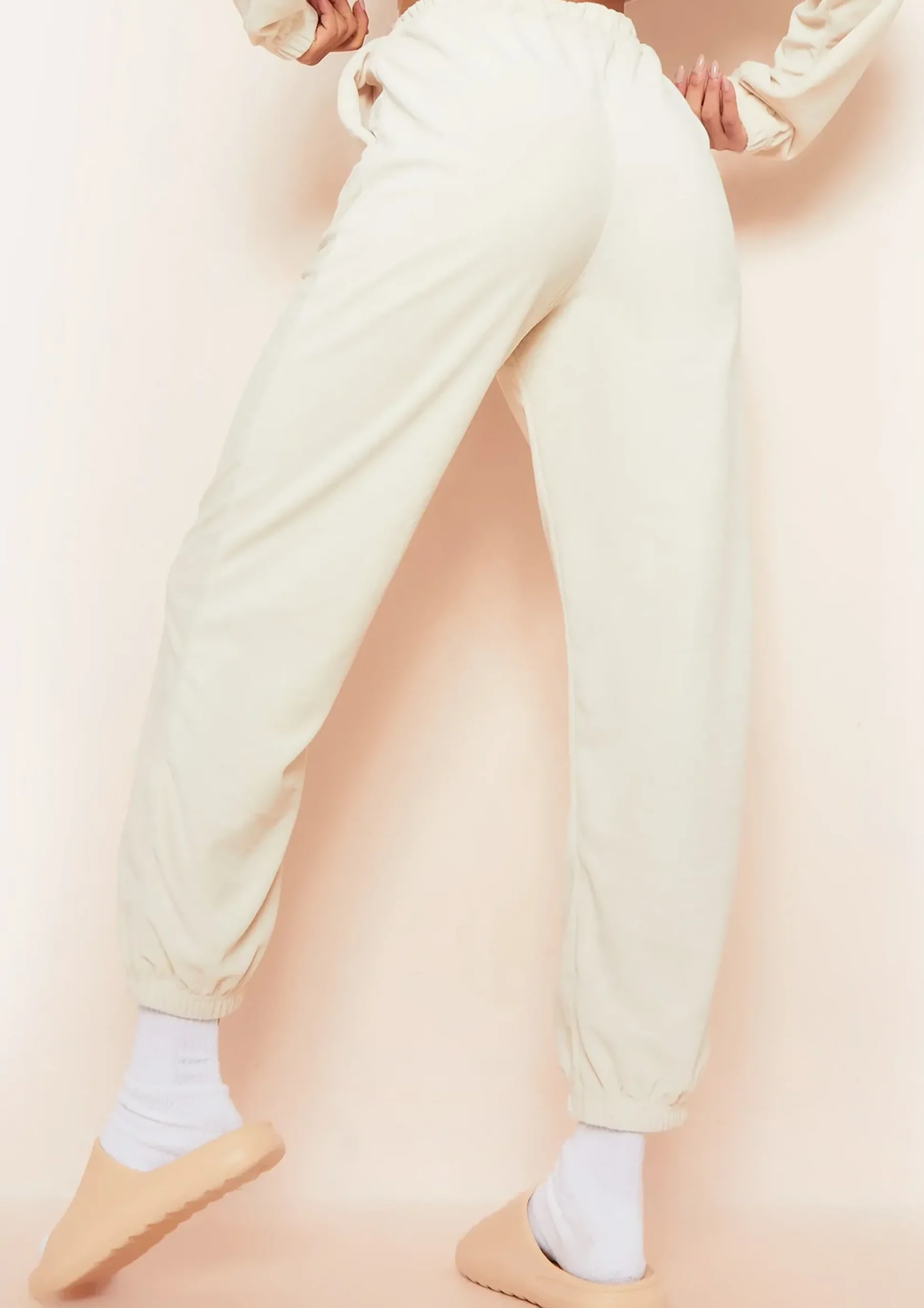 Cheap Elma Cream Velour Joggers Women Tracksuits
