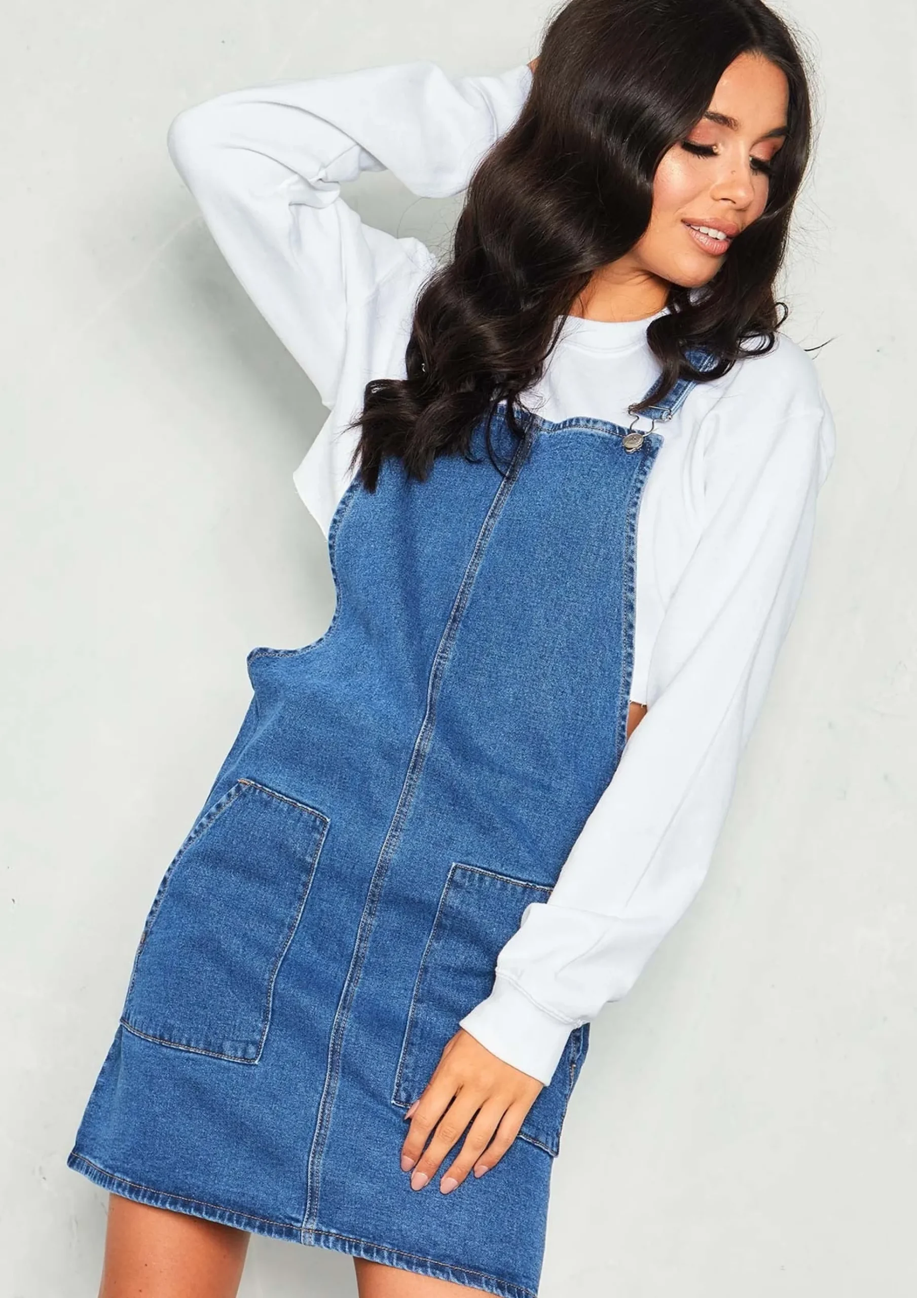 Online Em Denim Dungaree Dress Women Dresses